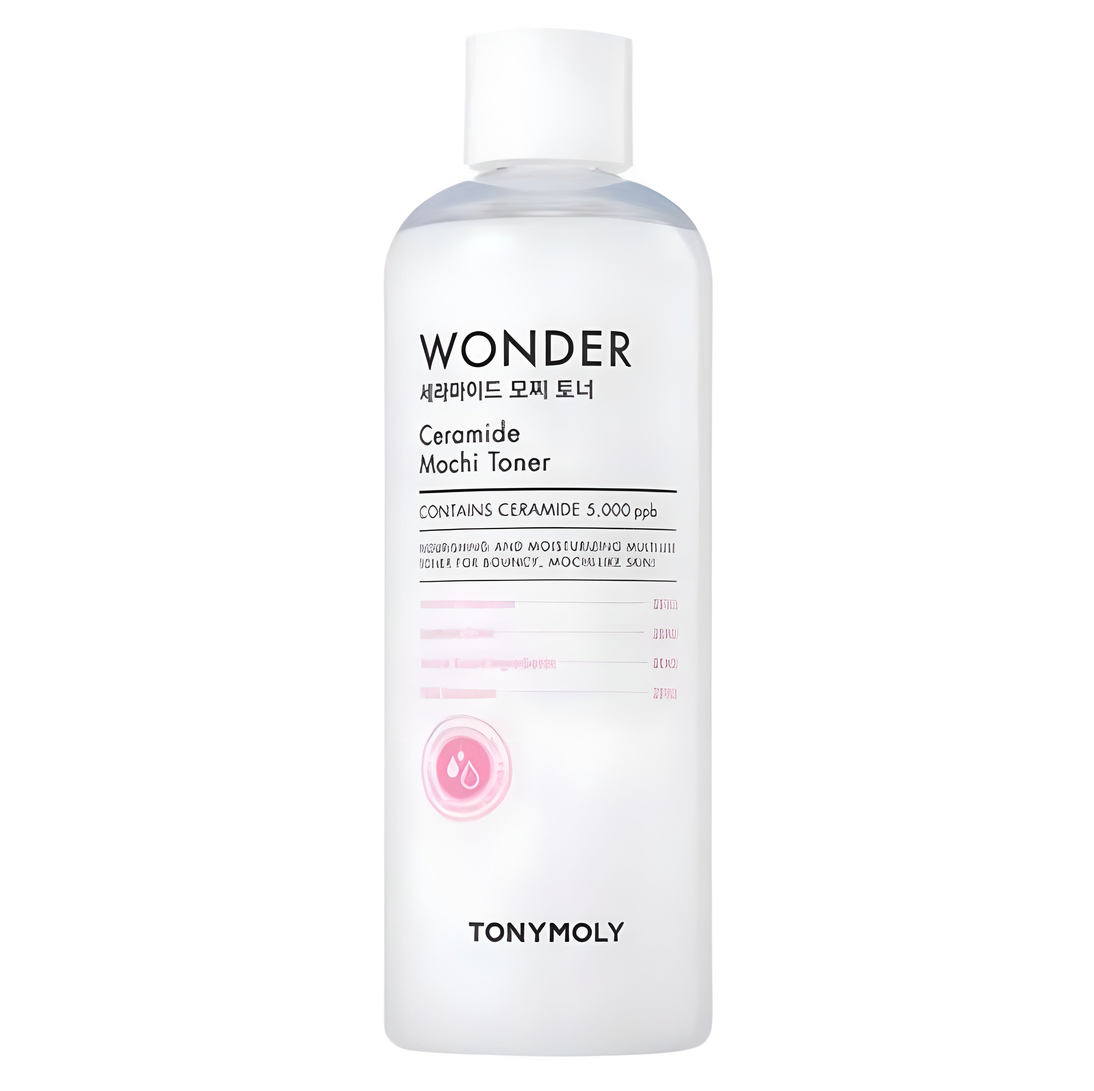 TONYMOLY Wonder Ceramide Mochi Toner 500ml – återfuktande koreansk toner med ceramider