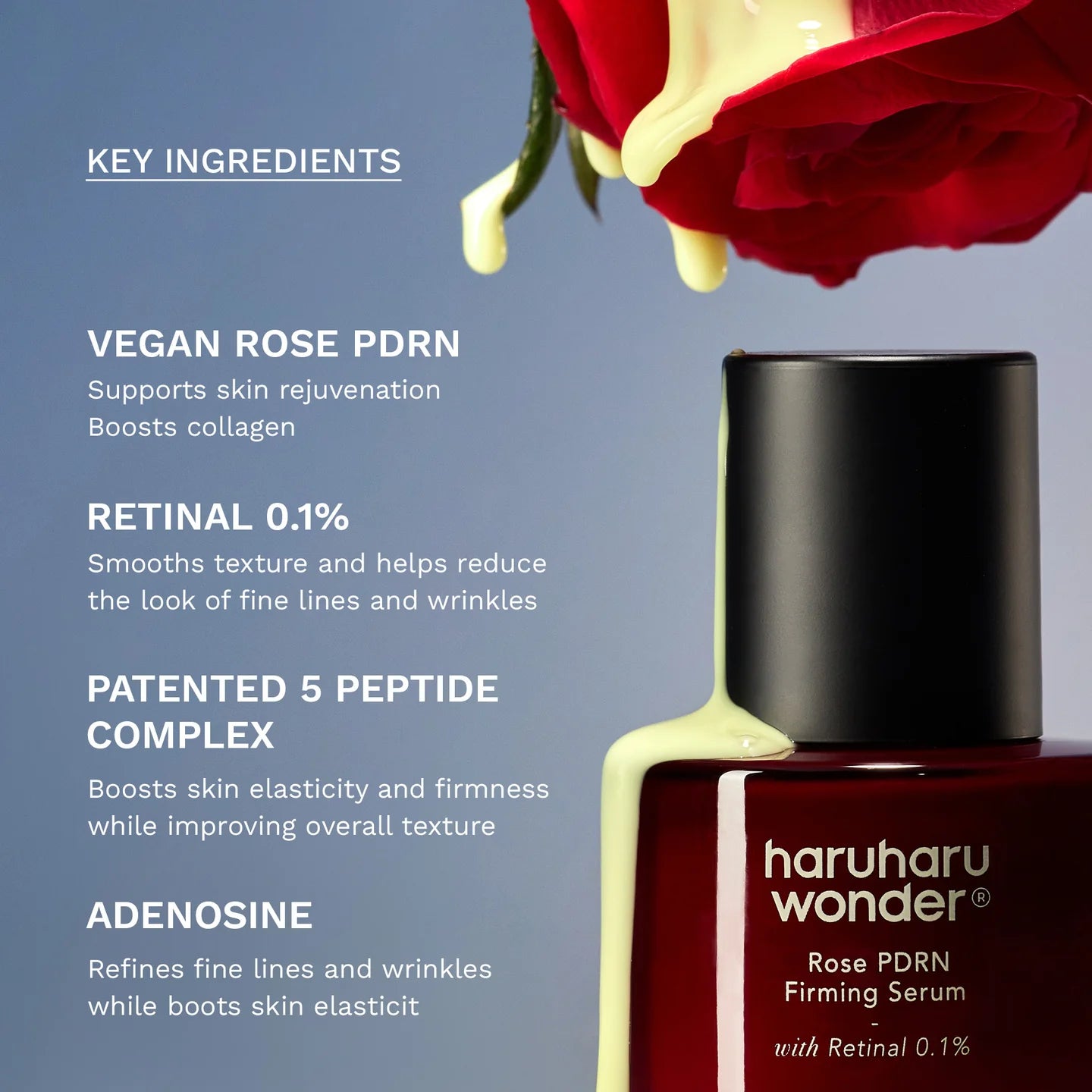 Serum med Rose PDRN och azelainsyra